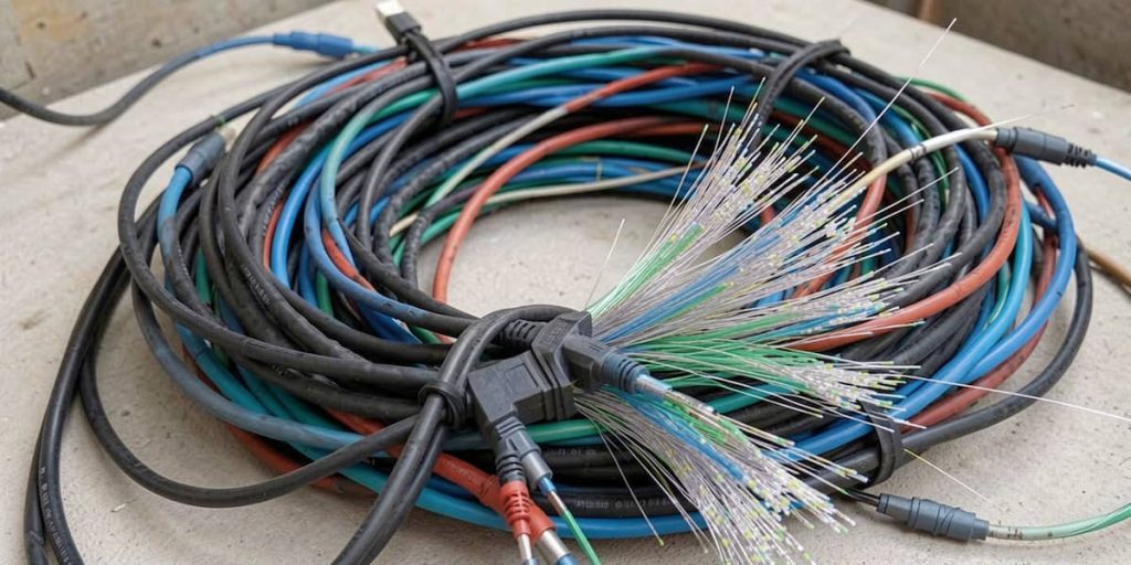 reciclar cable de fibra óptica